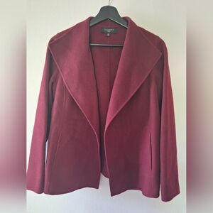Talbots Woman Wool Coat Sz Mp red